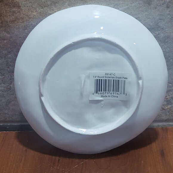 Round Snowman Snack Plate You're Snow Sweet - Picture 2 of 9